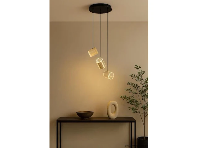 Led hanglamp – b068/3 – 3000k – warm wit – ø330 mm – in hoogte verstelbaar – zilver - afbeelding 2 van  4