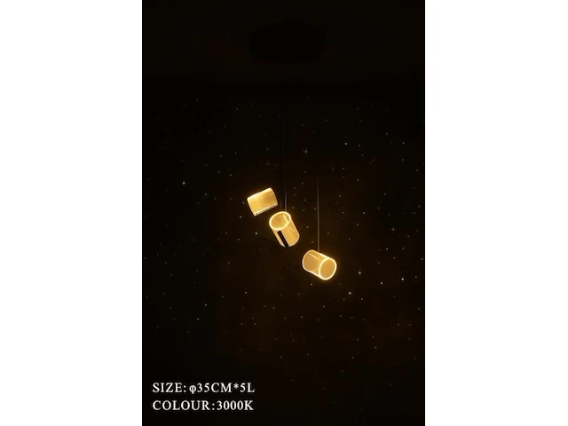 Led hanglamp – b068/3 – 3000k – warm wit – ø330 mm – in hoogte verstelbaar – zilver - afbeelding 3 van  4