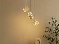 Led hanglamp – b068/3 – 3000k – warm wit – ø330 mm – in hoogte verstelbaar – zilver - afbeelding 2 van  4
