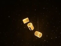 Led hanglamp – b068/3 – 3000k – warm wit – ø330 mm – in hoogte verstelbaar – zilver - afbeelding 3 van  4