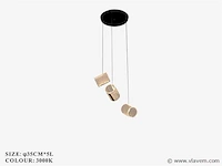 Led hanglamp – b068/3 – 3000k – warm wit – ø330 mm – in hoogte verstelbaar – zilver - afbeelding 4 van  4