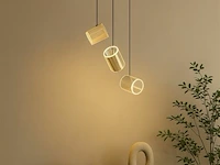 Led hanglamp – b068/3 – 3000k – warm wit – ø330 mm – in hoogte verstelbaar – zilver - afbeelding 3 van  5