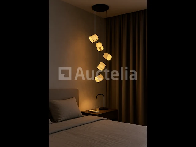 Led hanglamp – b068/5 – 3000k – warm wit – ø350 mm – in hoogte verstelbaar – zilver - afbeelding 2 van  5