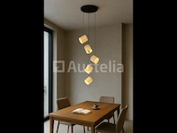 Led hanglamp – b068/5 – 3000k – warm wit – ø350 mm – in hoogte verstelbaar – zilver - afbeelding 3 van  5