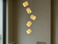 Led hanglamp – b068/5 – 3000k – warm wit – ø350 mm – in hoogte verstelbaar – zilver - afbeelding 1 van  6