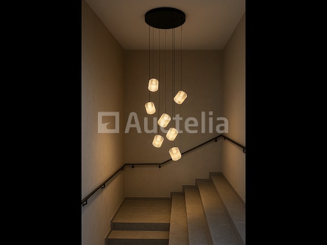 Led hanglamp – b068/7 – 3000k – warm wit – ø400 mm – in hoogte verstelbaar – zilver - afbeelding 2 van  4