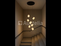 Led hanglamp – b068/7 – 3000k – warm wit – ø400 mm – in hoogte verstelbaar – zilver - afbeelding 2 van  4