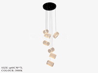 Led hanglamp – b068/7 – 3000k – warm wit – ø400 mm – in hoogte verstelbaar – zilver - afbeelding 3 van  4