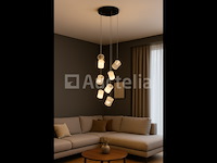 Led hanglamp – b068/7 – 3000k – warm wit – ø400 mm – in hoogte verstelbaar – zilver - afbeelding 4 van  4