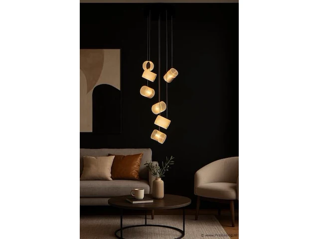 Led hanglamp – b068/7 – 3000k – warm wit – ø400 mm – in hoogte verstelbaar – zilver - afbeelding 1 van  4