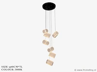 Led hanglamp – b068/7 – 3000k – warm wit – ø400 mm – in hoogte verstelbaar – zilver - afbeelding 4 van  4