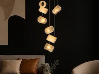 Led hanglamp – b068/7 – 3000k – warm wit – ø400 mm – in hoogte verstelbaar – zilver - afbeelding 1 van  4