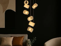 Led hanglamp – b068/7 – 3000k – warm wit – ø400 mm – in hoogte verstelbaar – zilver - afbeelding 1 van  5