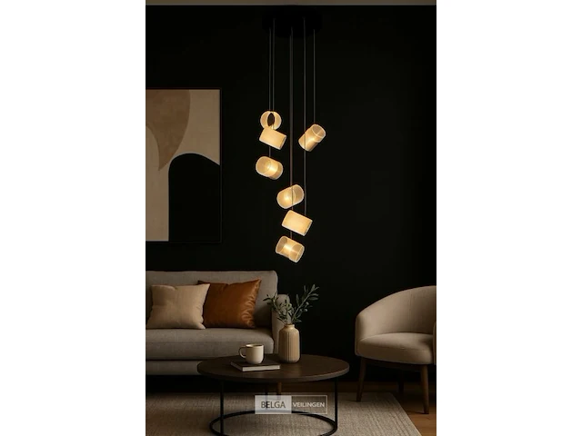 Led hanglamp – b068/7 – 3000k – warm wit – ø400 mm – in hoogte verstelbaar – zilver - afbeelding 2 van  5