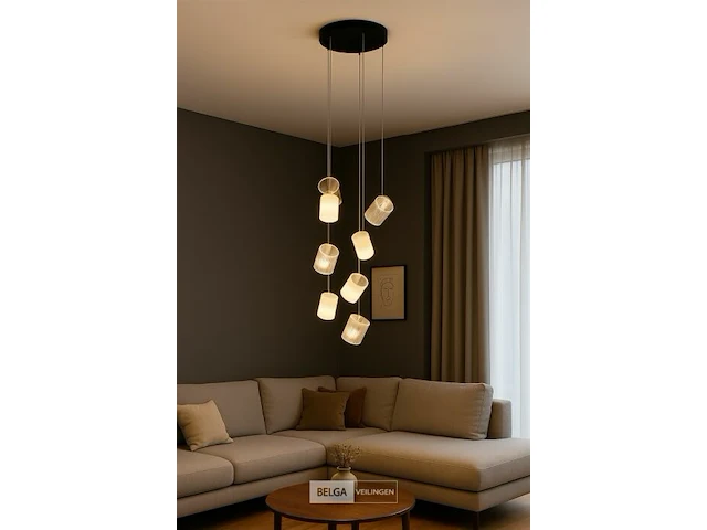 Led hanglamp – b068/7 – 3000k – warm wit – ø400 mm – in hoogte verstelbaar – zilver - afbeelding 3 van  5