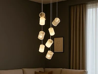 Led hanglamp – b068/7 – 3000k – warm wit – ø400 mm – in hoogte verstelbaar – zilver - afbeelding 3 van  5