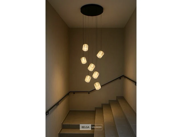 Led hanglamp – b068/7 – 3000k – warm wit – ø400 mm – in hoogte verstelbaar – zilver - afbeelding 4 van  5