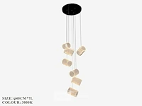 Led hanglamp – b068/7 – 3000k – warm wit – ø400 mm – in hoogte verstelbaar – zilver - afbeelding 5 van  5