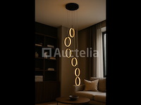 Led hanglamp – b069/6 – 3000k – warm wit – ø350 mm – in hoogte verstelbaar – zilver - afbeelding 4 van  5