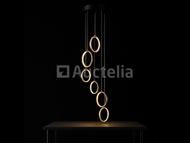 Led hanglamp – b069/6 – 3000k – warm wit – ø350 mm – in hoogte verstelbaar – zilver - afbeelding 5 van  5