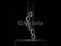 Led hanglamp – b069/6 – 3000k – warm wit – ø350 mm – in hoogte verstelbaar – zilver - afbeelding 5 van  5