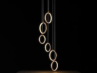 Led hanglamp – b069/6 – 3000k – warm wit – ø350 mm – in hoogte verstelbaar – zilver - afbeelding 5 van  5