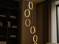 Led hanglamp – b069/6 – 3000k – warm wit – ø350 mm – in hoogte verstelbaar – zilver - afbeelding 1 van  5