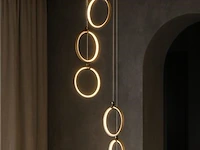 Led hanglamp – b069/6 – 3000k – warm wit – ø350 mm – in hoogte verstelbaar – zilver - afbeelding 2 van  5