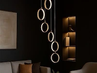 Led hanglamp – b069/6 – 3000k – warm wit – ø350 mm – in hoogte verstelbaar – zilver - afbeelding 3 van  5