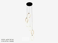 Led hanglamp – b069/6 – 3000k – warm wit – ø350 mm – in hoogte verstelbaar – zilver - afbeelding 5 van  6