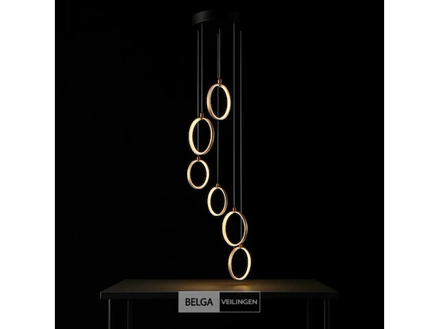 Led hanglamp – b069/6 – 3000k – warm wit – ø350 mm – in hoogte verstelbaar – zilver - afbeelding 6 van  6
