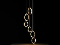 Led hanglamp – b069/6 – 3000k – warm wit – ø350 mm – in hoogte verstelbaar – zilver - afbeelding 6 van  6