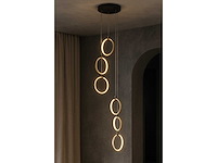 Led hanglamp – b069/6 – 3000k – warm wit – ø350 mm – in hoogte verstelbaar – zilver - afbeelding 2 van  5