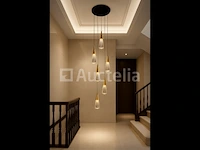 Led hanglamp – b073/6 – 3000k – warm wit – ø350 mm – in hoogte verstelbaar – zilver - afbeelding 1 van  4