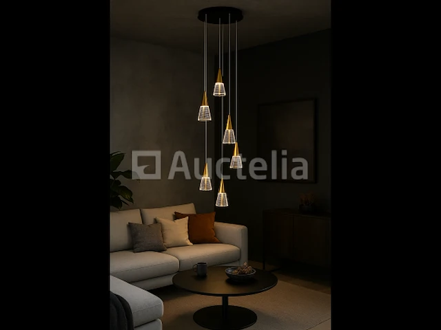 Led hanglamp – b073/6 – 3000k – warm wit – ø350 mm – in hoogte verstelbaar – zilver - afbeelding 2 van  4