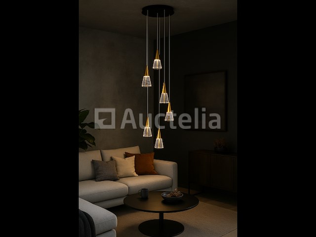 Led hanglamp – b073/6 – 3000k – warm wit – ø350 mm – in hoogte verstelbaar – zilver - afbeelding 2 van  4