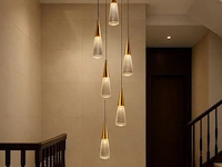 Led hanglamp – b073/6 – 3000k – warm wit – ø350 mm – in hoogte verstelbaar – zilver - afbeelding 3 van  4
