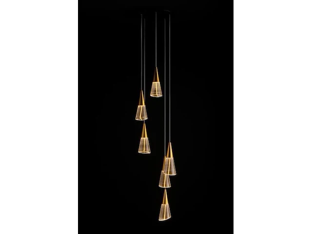 Led hanglamp – b073/6 – 3000k – warm wit – ø350 mm – in hoogte verstelbaar – zilver - afbeelding 4 van  4