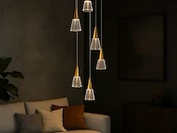 Led hanglamp – b073/6 – 3000k – warm wit – ø350 mm – in hoogte verstelbaar – zilver - afbeelding 2 van  4