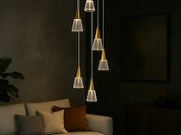 Led hanglamp – b073/6 – 3000k – warm wit – ø350 mm – in hoogte verstelbaar – zilver - afbeelding 3 van  5
