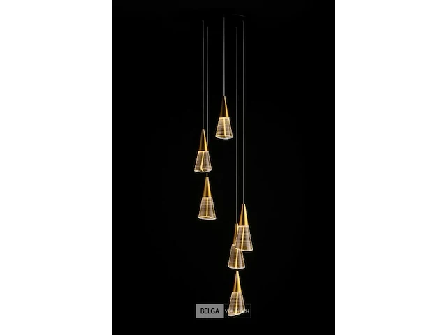 Led hanglamp – b073/6 – 3000k – warm wit – ø350 mm – in hoogte verstelbaar – zilver - afbeelding 5 van  5