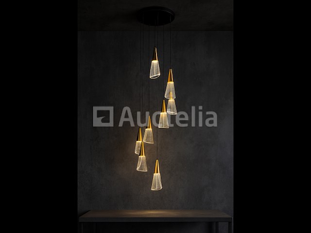 Led hanglamp – b073/8 – 3000k – warm wit – ø400 mm – in hoogte verstelbaar – zilver - afbeelding 2 van  4