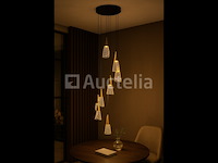 Led hanglamp – b073/8 – 3000k – warm wit – ø400 mm – in hoogte verstelbaar – zilver - afbeelding 4 van  4