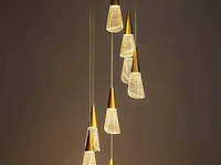 Led hanglamp – b073/8 – 3000k – warm wit – ø400 mm – in hoogte verstelbaar – zilver - afbeelding 4 van  4