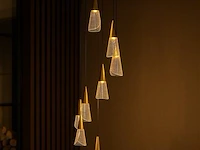 Led hanglamp – b073/8 – 3000k – warm wit – ø400 mm – in hoogte verstelbaar – zilver - afbeelding 3 van  4