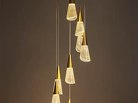 Led hanglamp – b073/8 – 3000k – warm wit – ø400 mm – in hoogte verstelbaar – zilver - afbeelding 4 van  4