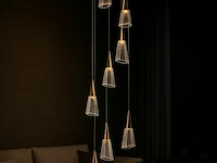 Led hanglamp – b073/8 – 3000k – warm wit – ø400 mm – in hoogte verstelbaar – zilver - afbeelding 2 van  5