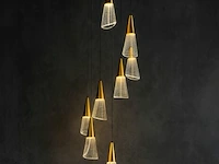 Led hanglamp – b073/8 – 3000k – warm wit – ø400 mm – in hoogte verstelbaar – zilver - afbeelding 3 van  5