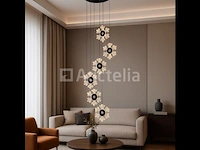 Led hanglamp – b074/6 – 3000k – warm wit – ø350 mm – in hoogte verstelbaar – zilver - afbeelding 4 van  4