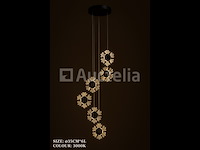 Led hanglamp – b074/6 – 3000k – warm wit – ø350 mm – in hoogte verstelbaar – zilver - afbeelding 1 van  4